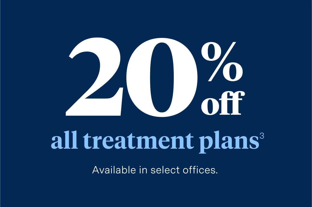 Aspen Dental offers 20% off all treatment plans, available in select offices