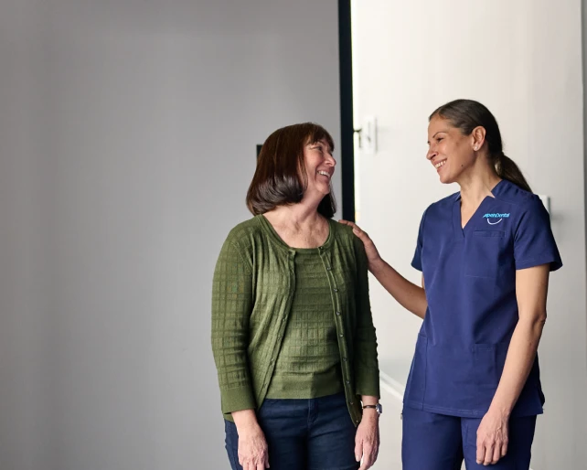 Aspen Dental patient and doctor